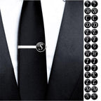 Men's Fashion 26 Alphabet Letters Tie Clips Personality Name Letters Jewelry Letter Tie Clip Men's Fashion Tie Pin Buckle Clip Tie Decoration Suit Accessories  Men Necktie Clip Pin Suit Accessories Gift