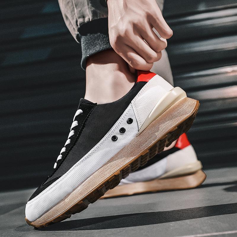 Men's Fashion Thick-Soled Sports Shoes Outdoor Non-Slip Breathable Casual Comfortable Sneakers Walking Slip-On Running Sneakers Lightweight Breathable Mesh Soft Sole Stevvex