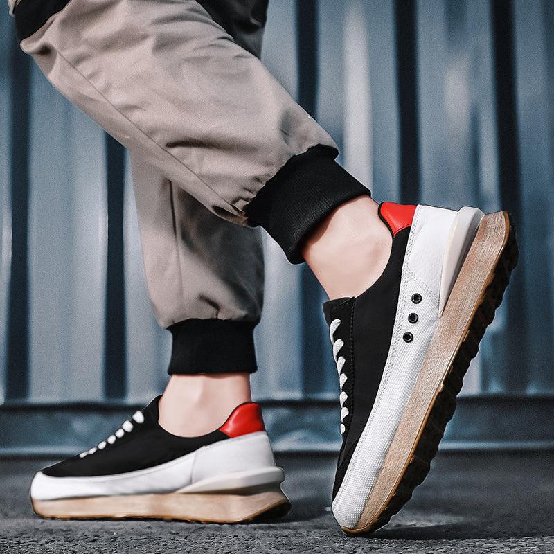 Men's Fashion Thick-Soled Sports Shoes Outdoor Non-Slip Breathable Casual Comfortable Sneakers Walking Slip-On Running Sneakers Lightweight Breathable Mesh Soft Sole Stevvex