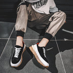 Men's Fashion Thick-Soled Sports Shoes Outdoor Non-Slip Breathable Casual Comfortable Sneakers Walking Slip-On Running Sneakers Lightweight Breathable Mesh Soft Sole Stevvex