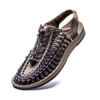 Men's High-Quality Hand-Woven Espadrilles Outdoor Summer Sandals Soft Non-slip Hiking Beach Platform Sandals Summer Strap Anti-Skidding Walking Water Shoes Comfortable Athletic Espadrilles For Beach Stevvex