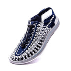 Men's High-Quality Hand-Woven Espadrilles Outdoor Summer Sandals Soft Non-slip Hiking Beach Platform Sandals Summer Strap Anti-Skidding Walking Water Shoes Comfortable Athletic Espadrilles For Beach Stevvex