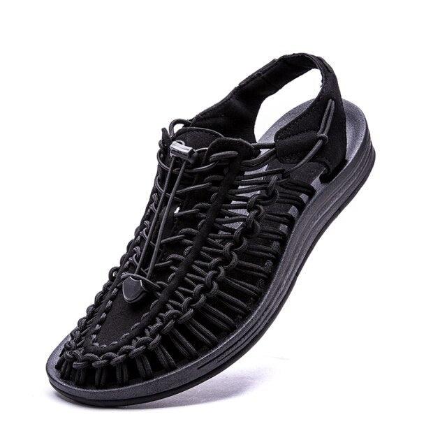 Men's High-Quality Hand-Woven Espadrilles Outdoor Summer Sandals Soft Non-slip Hiking Beach Platform Sandals Summer Strap Anti-Skidding Walking Water Shoes Comfortable Athletic Espadrilles For Beach Stevvex