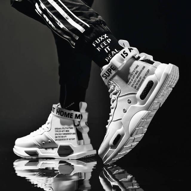 Men's High Quality Top Fashion Leather Sneakers Trend Comfortable Man Casual Shoes Outdoor Non-slip Breathable Mens Basketball Luxury Fashion Running Sneakers
