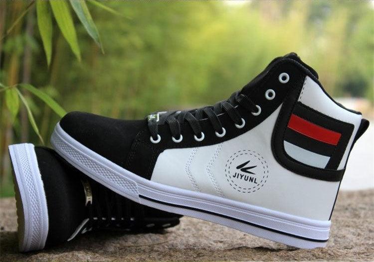 Men's High Top Sneakers Breathable Street Sports Shoes Hip Hop Trendy Style Casual Shoes Fashion Sneakers Breathable Comfort Walking Mens Sneakers Stevvex