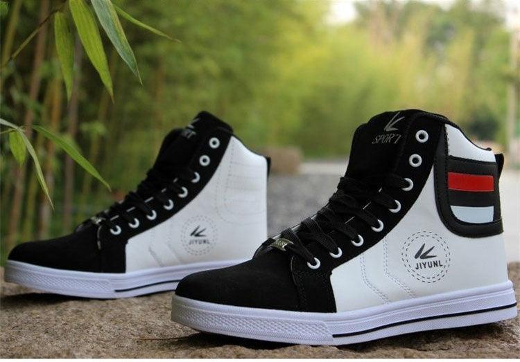 Men's High Top Sneakers Breathable Street Sports Shoes Hip Hop Trendy Style Casual Shoes Fashion Sneakers Breathable Comfort Walking Mens Sneakers Stevvex