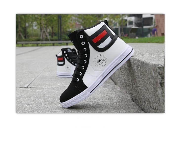 Men's High Top Sneakers Breathable Street Sports Shoes Hip Hop Trendy Style Casual Shoes Fashion Sneakers Breathable Comfort Walking Mens Sneakers Stevvex