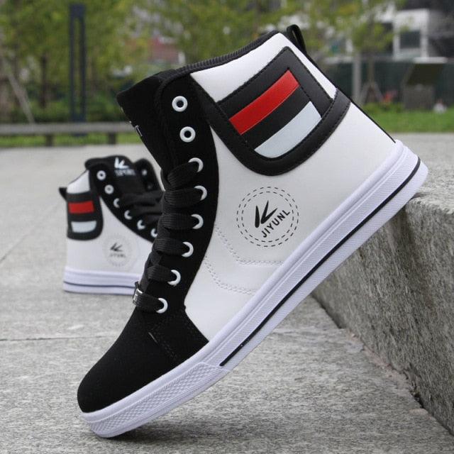 Men's High Top Sneakers Breathable Street Sports Shoes Hip Hop Trendy Style Casual Shoes Fashion Sneakers Breathable Comfort Walking Mens Sneakers Stevvex