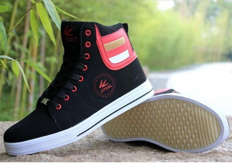 Men's High Top Sneakers Breathable Street Sports Shoes Hip Hop Trendy Style Casual Shoes Fashion Sneakers Breathable Comfort Walking Mens Sneakers Stevvex