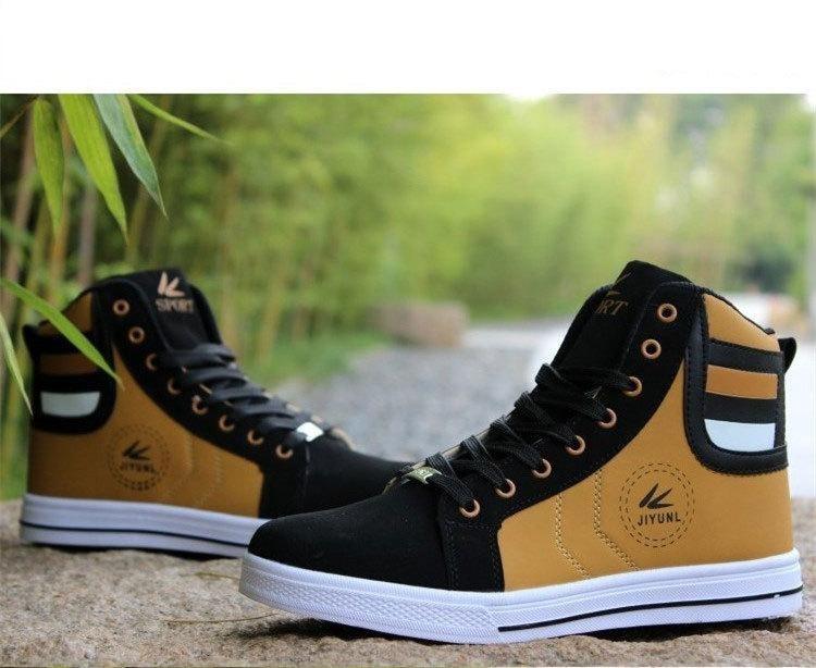 Men's High Top Sneakers Breathable Street Sports Shoes Hip Hop Trendy Style Casual Shoes Fashion Sneakers Breathable Comfort Walking Mens Sneakers Stevvex
