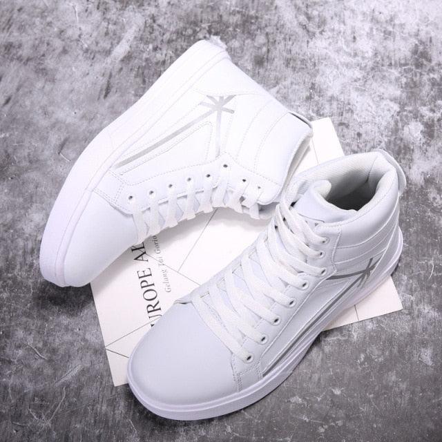 Men's High Top Sneakers Breathable Street Sports Shoes Hip Hop Trendy Style Casual Shoes Fashion Sneakers Breathable Comfort Walking Mens Sneakers Stevvex