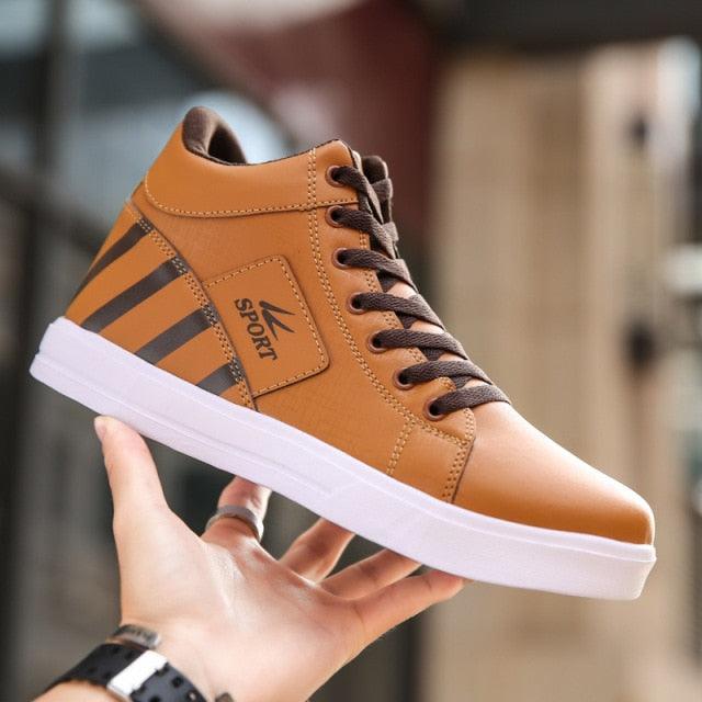 Men's High Top Sneakers Breathable Street Sports Shoes Hip Hop Trendy Style Casual Shoes Fashion Sneakers Breathable Comfort Walking Mens Sneakers Stevvex