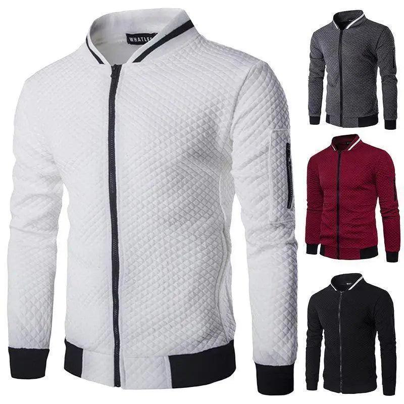 Men's Jacket Casual Sportswear Jogger Running Fitness Jacket for Men Solid Warm Bomber Jacket Unique Design Sports Jacket Classic Up Jacket For Men Stevvex