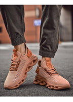 Men's Luxury Sneakers Autumn Mens Casual Shoes Lace-Up Breathable Light Running Tenis Shoes Modern Sneakers Breathable Black Trendy Sneakers