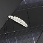 Men's Metal Tie Clip Vintage Unique Shape Bright Stainless Steel Necktie Clasp Gentleman's Party Luxury Tie Bars Clips Wedding Luxury Design Accessories For Men Stevvex