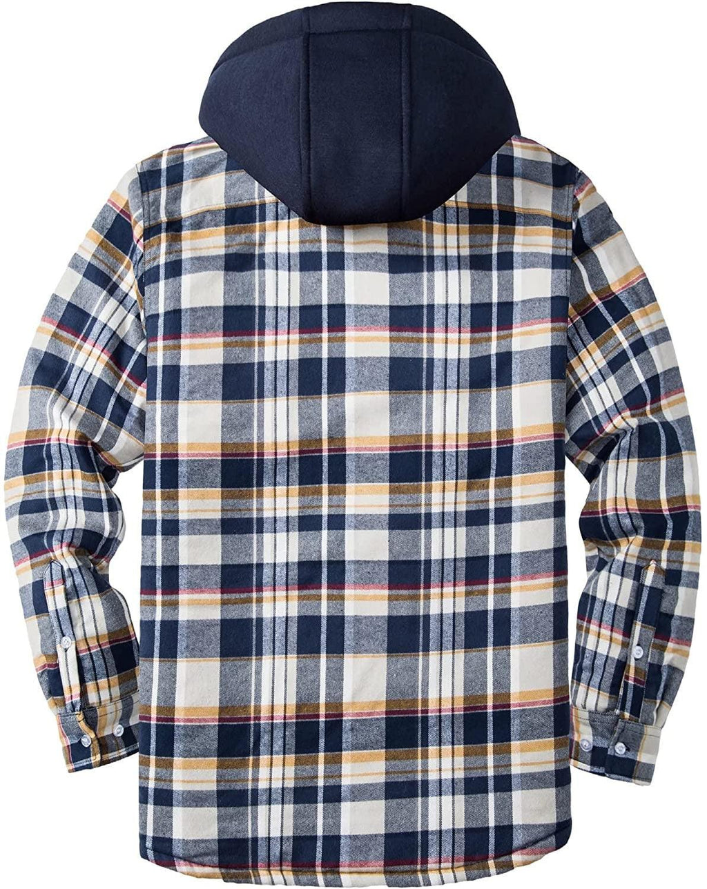 Men's Modern Warm Jacket With Removable Hood Winter Coats Men's Hooded Jackets Fashionable Autumn Jackets Winter Warm Coat Thick Hoodie Long Sleeve Outdoor Plaid Shirt Jackets Stevvex