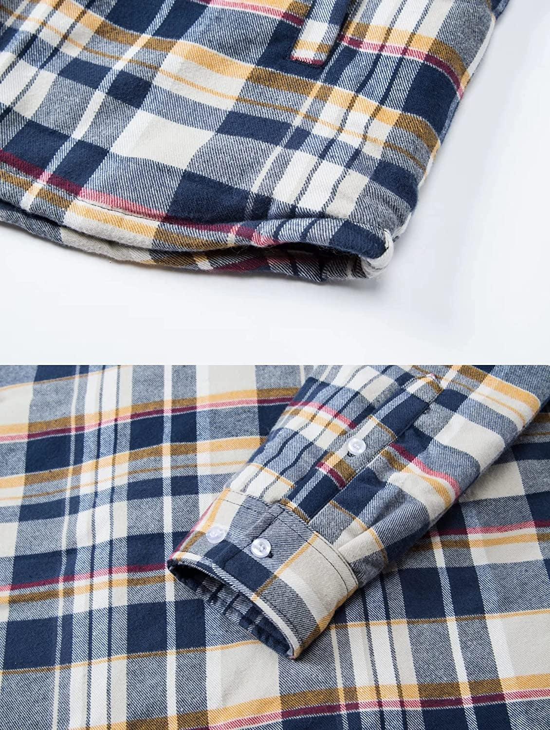 Men's Modern Warm Jacket With Removable Hood Winter Coats Men's Hooded Jackets Fashionable Autumn Jackets Winter Warm Coat Thick Hoodie Long Sleeve Outdoor Plaid Shirt Jackets Stevvex