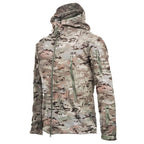 Men's Outdoor Soft Fleece Jacket Men's And Women's Jacket Unique Jackets For Men Windproof  Waterproof Breathable Jacket Thermal Hooded Tactical Jacket Outdoor Camouflage Fleece Hooded Coat Stevvex