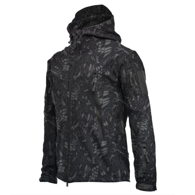 Men's Outdoor Soft Fleece Jacket Men's And Women's Jacket Unique Jackets For Men Windproof  Waterproof Breathable Jacket Thermal Hooded Tactical Jacket Outdoor Camouflage Fleece Hooded Coat Stevvex