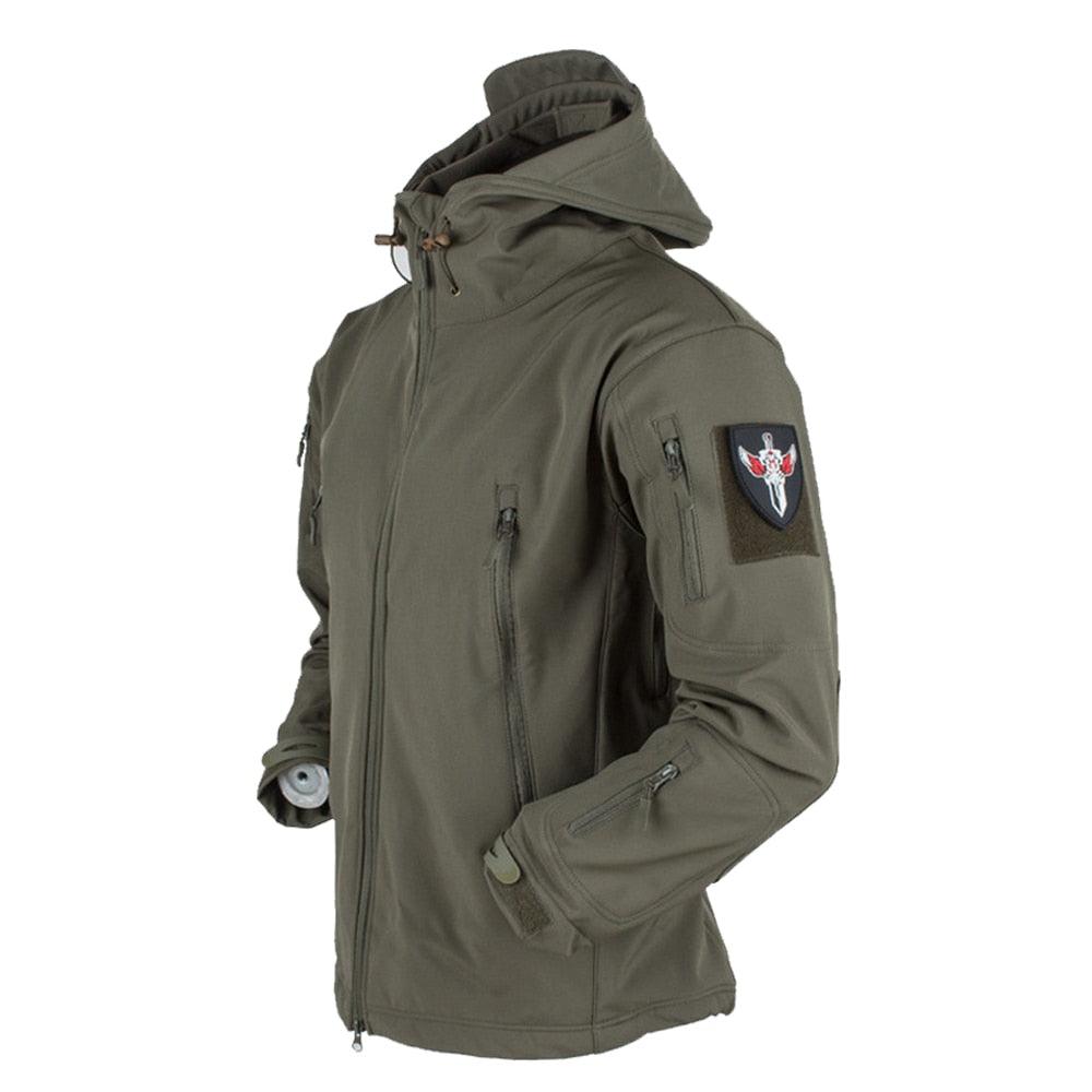 Men's Outdoor Soft Fleece Jacket Men's And Women's Jacket Unique Jackets For Men Windproof  Waterproof Breathable Jacket Thermal Hooded Tactical Jacket Outdoor Camouflage Fleece Hooded Coat Stevvex