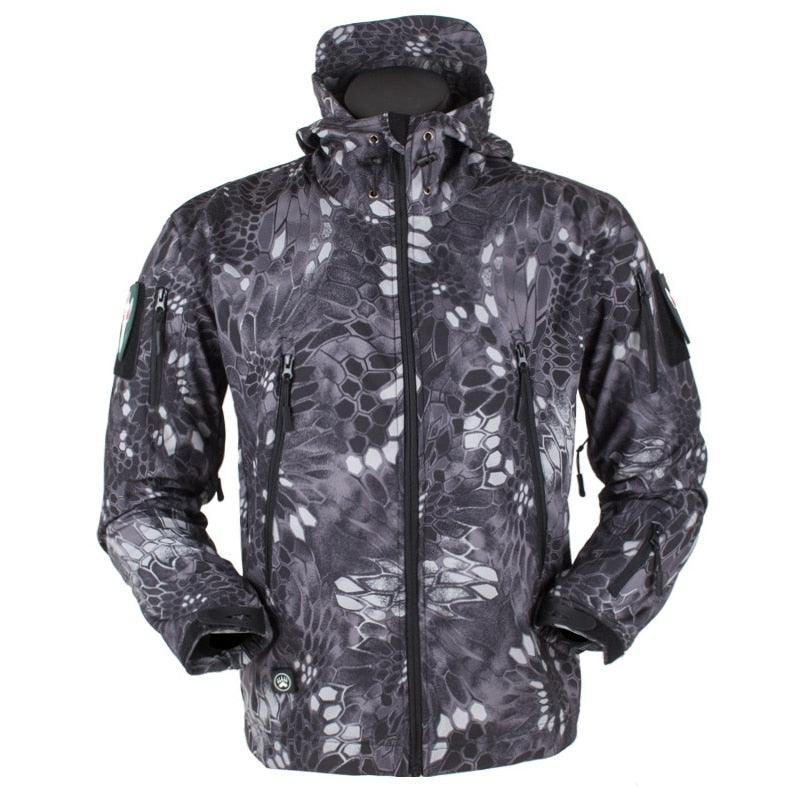 Men's Outdoor Soft Fleece Jacket Men's And Women's Jacket Unique Jackets For Men Windproof  Waterproof Breathable Jacket Thermal Hooded Tactical Jacket Outdoor Camouflage Fleece Hooded Coat Stevvex