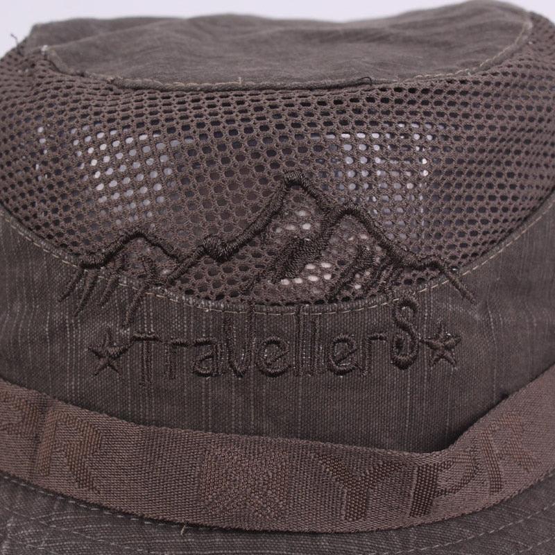 Men's Outdoor Traveling Cap Summer Mesh Breathable Retro Cotton Bucket Hat Unisex Adult High Quality Hat Jungle Fishing Hats Novelty Dad's Beach Cap Bucket Hat For Fishing Summer Adjustable Hat Stevvex