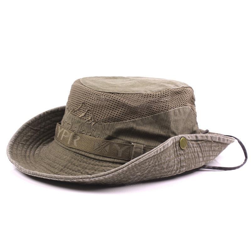 Men's Outdoor Traveling Cap Summer Mesh Breathable Retro Cotton Bucket Hat Unisex Adult High Quality Hat Jungle Fishing Hats Novelty Dad's Beach Cap Bucket Hat For Fishing Summer Adjustable Hat Stevvex