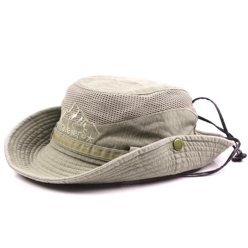 Men's Outdoor Traveling Cap Summer Mesh Breathable Retro Cotton Bucket Hat Unisex Adult High Quality Hat Jungle Fishing Hats Novelty Dad's Beach Cap Bucket Hat For Fishing Summer Adjustable Hat Stevvex