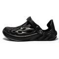 Men's Sandals Summer Hole Shoes Rubber Garden Shoes Black Beach Flat Sandals Beach Slippers Pool Water Sandals With Comfortable Arch Support Summer House Slippers Lightweight Sandals Stevvex