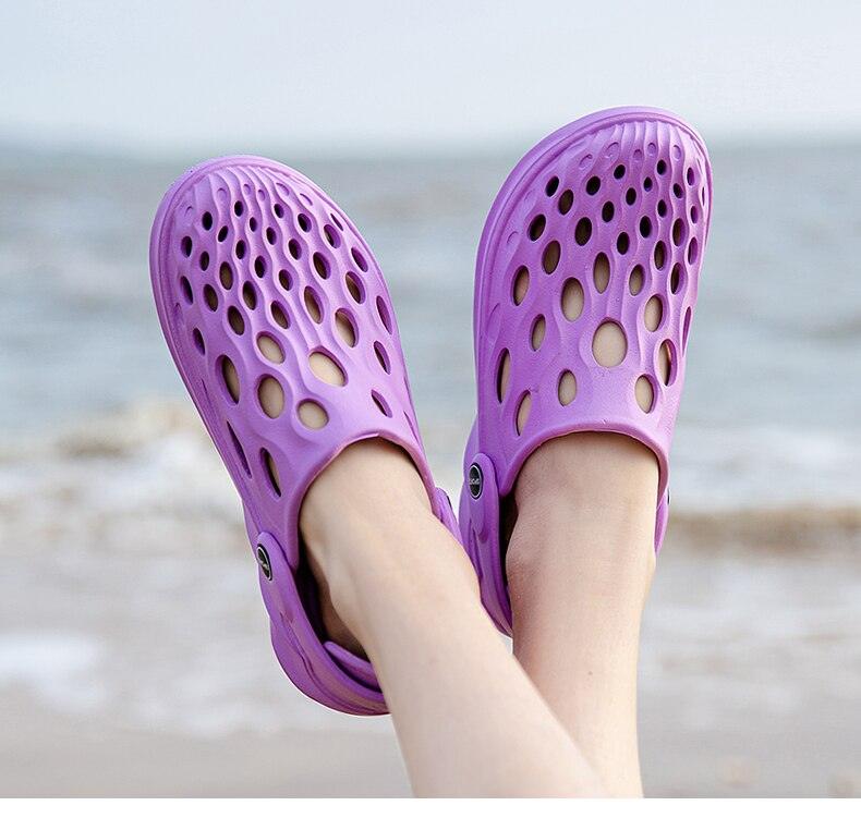 Men's Sandals Summer Hole Shoes Rubber Garden Shoes Black Beach Flat Sandals Beach Slippers Pool Water Sandals With Comfortable Arch Support Summer House Slippers Lightweight Sandals Stevvex
