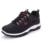 Men's Sports Hiking Shoes Low-Top Breathable Non-Slip Wear-Resistant Outdoor Leisure Sports Shoes Men Leather Non-Slip Sneakers Lightweight Low Top For Outdoor Trailing Walking Shoes Stevvex
