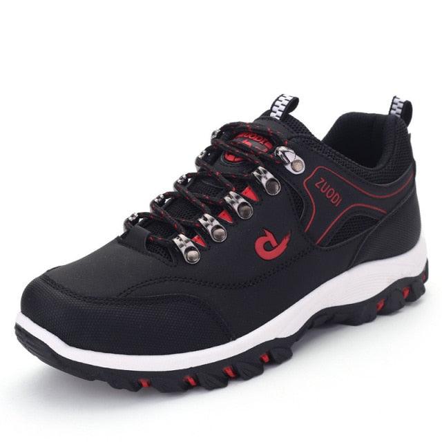 Men's Sports Hiking Shoes Low-Top Breathable Non-Slip Wear-Resistant Outdoor Leisure Sports Shoes Men Leather Non-Slip Sneakers Lightweight Low Top For Outdoor Trailing Walking Shoes Stevvex