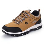 Men's Sports Hiking Shoes Low-Top Breathable Non-Slip Wear-Resistant Outdoor Leisure Sports Shoes Men Leather Non-Slip Sneakers Lightweight Low Top For Outdoor Trailing Walking Shoes Stevvex