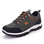 Men's Sports Hiking Shoes Low-Top Breathable Non-Slip Wear-Resistant Outdoor Leisure Sports Shoes Men Leather Non-Slip Sneakers Lightweight Low Top For Outdoor Trailing Walking Shoes Stevvex