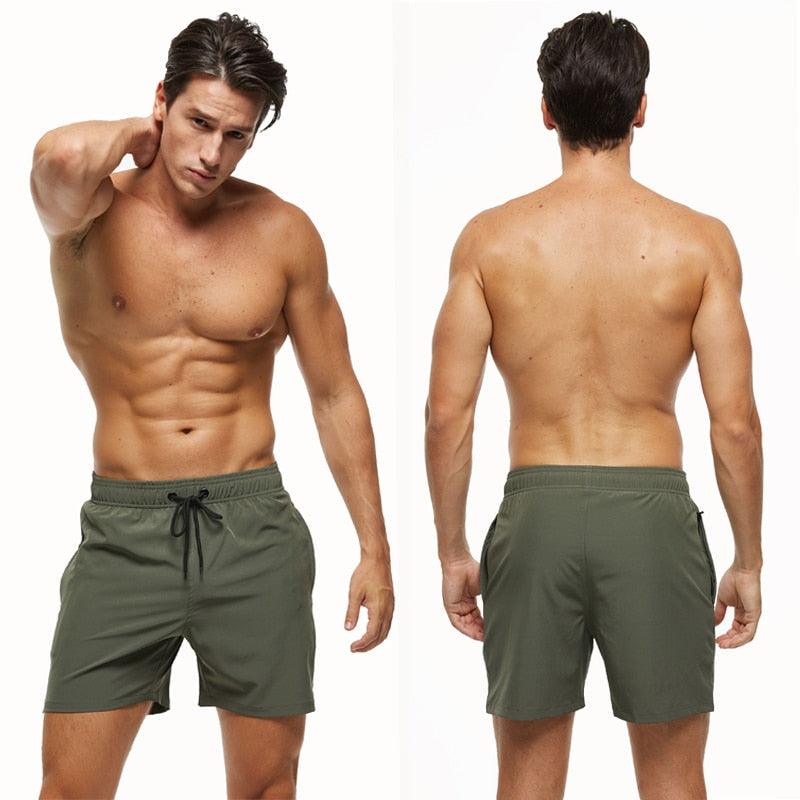 Men's Stretch Swim Trunks Quick Dry Beach Shorts With Zipper Pockets and Mesh Lining  Men's Swim Trunks Quick Dry Beach Shorts with Pockets Swimsuits for Men Stevvex