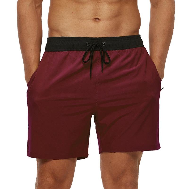 Men's Stretch Swim Trunks Quick Dry Beach Shorts With Zipper Pockets and Mesh Lining  Men's Swim Trunks Quick Dry Beach Shorts with Pockets Swimsuits for Men Stevvex