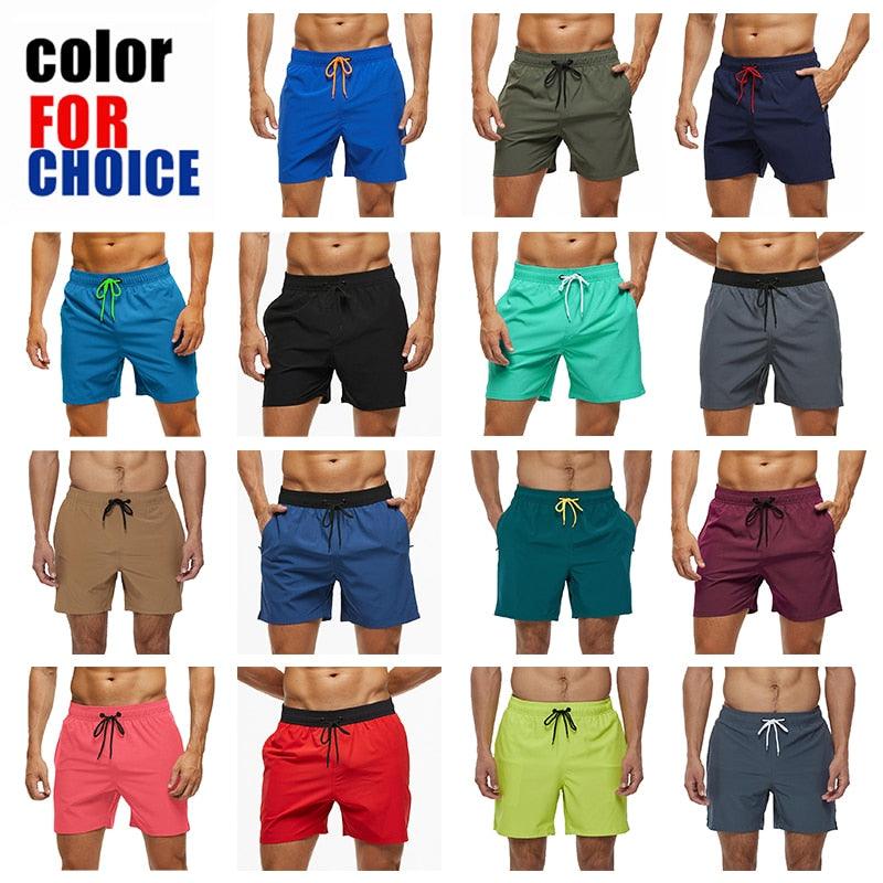 Men's Stretch Swim Trunks Quick Dry Beach Shorts With Zipper Pockets and Mesh Lining  Men's Swim Trunks Quick Dry Beach Shorts with Pockets Swimsuits for Men Stevvex