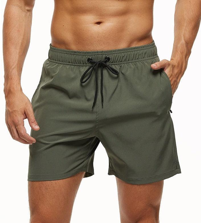 Men's Stretch Swim Trunks Quick Dry Beach Shorts With Zipper Pockets and Mesh Lining  Men's Swim Trunks Quick Dry Beach Shorts with Pockets Swimsuits for Men Stevvex