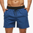 Men's Stretch Swim Trunks Quick Dry Beach Shorts With Zipper Pockets and Mesh Lining  Men's Swim Trunks Quick Dry Beach Shorts with Pockets Swimsuits for Men Stevvex