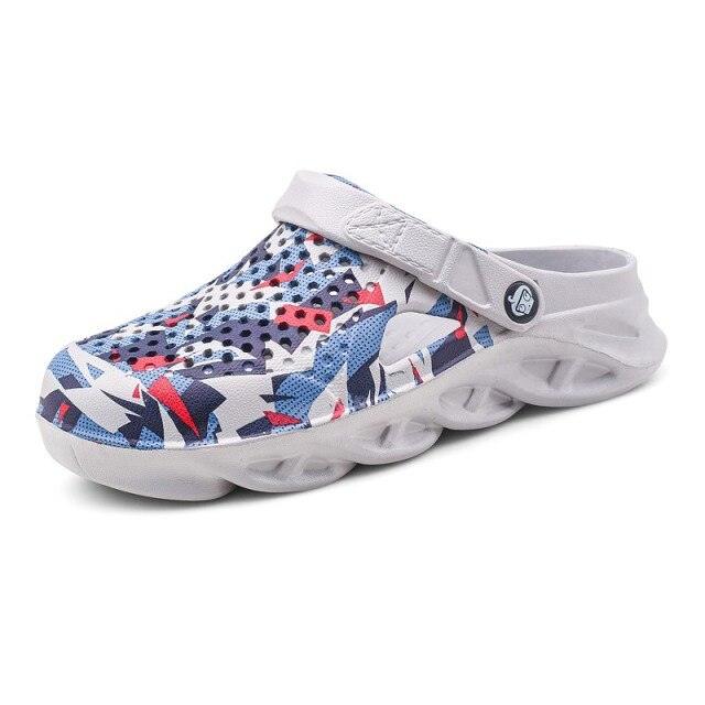 Men's Summer Hole Shoes Rubber Soft-Soled Garden Shoes Outdoor Non-Slip Camouflage Sandals Clogs Garden Shoes Unisex Yard Slip On Shoes For Men Stevvex