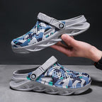 Men's Summer Hole Shoes Rubber Soft-Soled Garden Shoes Outdoor Non-Slip Camouflage Sandals Clogs Garden Shoes Unisex Yard Slip On Shoes For Men Stevvex