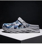 Men's Summer Hole Shoes Rubber Soft-Soled Garden Shoes Outdoor Non-Slip Camouflage Sandals Clogs Garden Shoes Unisex Yard Slip On Shoes For Men Stevvex