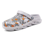 Men's Summer Hole Shoes Rubber Soft-Soled Garden Shoes Outdoor Non-Slip Camouflage Sandals Clogs Garden Shoes Unisex Yard Slip On Shoes For Men Stevvex