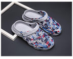 Men's Summer Hole Shoes Rubber Soft-Soled Garden Shoes Outdoor Non-Slip Camouflage Sandals Clogs Garden Shoes Unisex Yard Slip On Shoes For Men Stevvex
