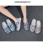 Men's Summer Hole Shoes Rubber Soft-Soled Garden Shoes Outdoor Non-Slip Camouflage Sandals Clogs Garden Shoes Unisex Yard Slip On Shoes For Men Stevvex
