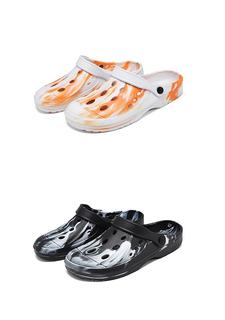 Men's Summer Hole Shoes Soft Rubber Lightweight Garden Clogs Couples Arch Support Clogs Garden Shoes Slip-on Outdoor Beach Slippers Mixed Colors Sandals Stevvex