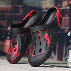 Men's Summer Hole Shoes Soft Rubber Lightweight Garden Clogs Couples Arch Support Clogs Garden Shoes Slip-on Outdoor Beach Slippers Mixed Colors Sandals Stevvex