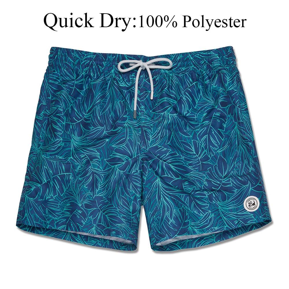 Men's Swim Shorts Quick Dry Beach Board Shorts with Mesh Lining New Summer Swimwear Surfing Swim Trunks for Men Men's Shorts Athletic Shorts Men's Spring and Summer Street Leisure Sports Drawstring Men's Short Stevvex
