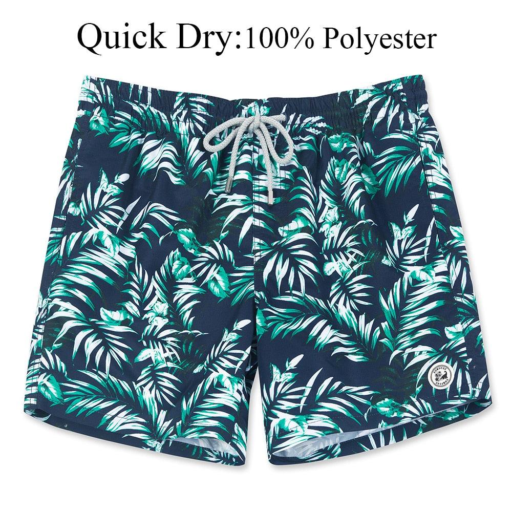 Men's Swim Shorts Quick Dry Beach Board Shorts with Mesh Lining New Summer Swimwear Surfing Swim Trunks for Men Men's Shorts Athletic Shorts Men's Spring and Summer Street Leisure Sports Drawstring Men's Short Stevvex