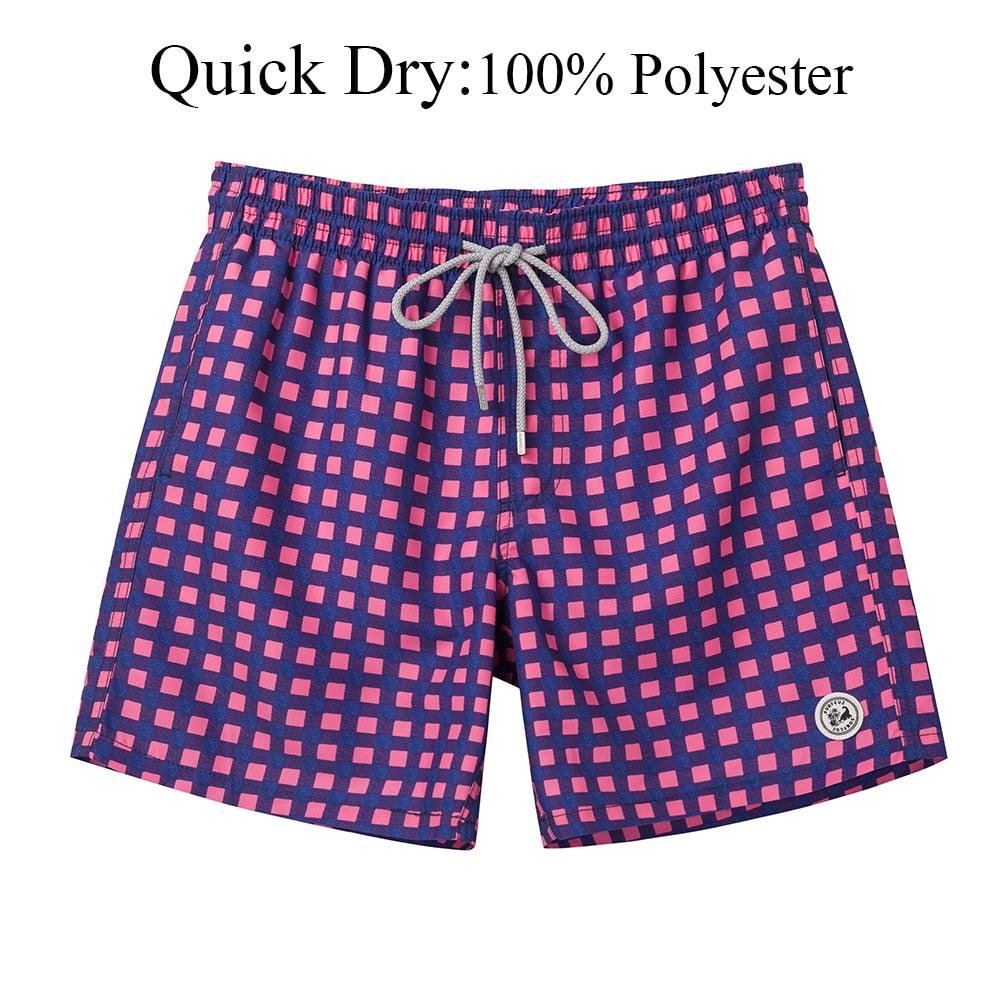 Men's Swim Shorts Quick Dry Beach Board Shorts with Mesh Lining New Summer Swimwear Surfing Swim Trunks for Men Men's Shorts Athletic Shorts Men's Spring and Summer Street Leisure Sports Drawstring Men's Short Stevvex